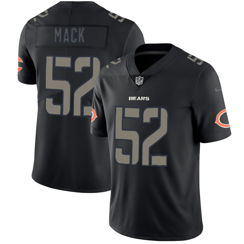 Men's Bears #52 Khalil Mack 2018 Black Impact Limited Stitched NFL Jersey