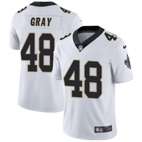 Men's New Orleans Saints #48 J.T. Gray White Vapor Untouchable Limited Stitched NFL Jersey