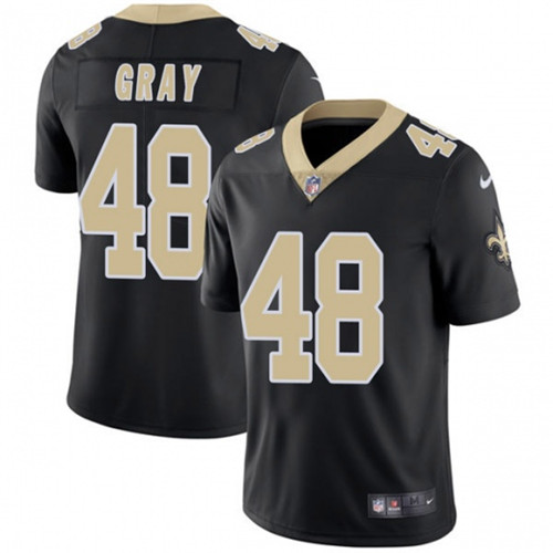 Men's New Orleans Saints #48 J.T. Gray Black Vapor Untouchable Limited Stitched NFL Jersey