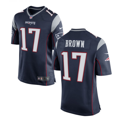 Men's New England Patriots #17 Antonio Brown Navy Limited Stitched NFL Jersey