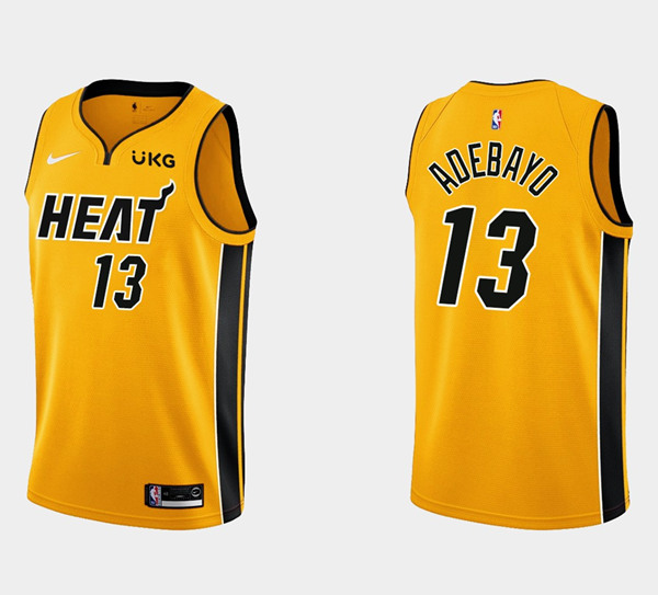 Men's Miami Heat #13 Bam Adebayo Earned Edition Stitched NBA Jersey