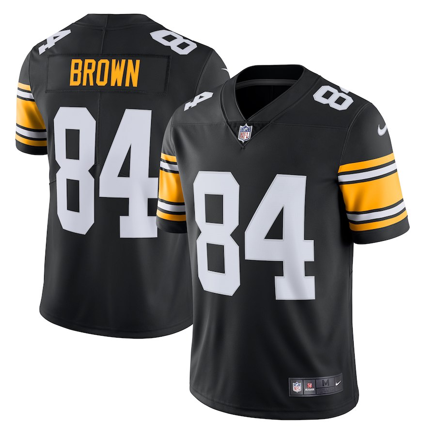 Men's Pittsburgh Steelers # 84 Antonio Brown Black Vapor Untouchable Limited Stitched NFL Jersey