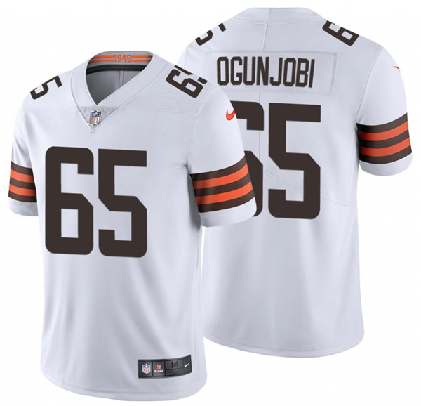 Men's Cleveland Browns #65 Larry Ogunjobi New White Vapor Untouchable Limited Stitched Jersey