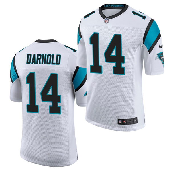 Men's Carolina Panthers #14 Sam Darnold White Vapor Untouchable Limited Stitched NFL Jersey