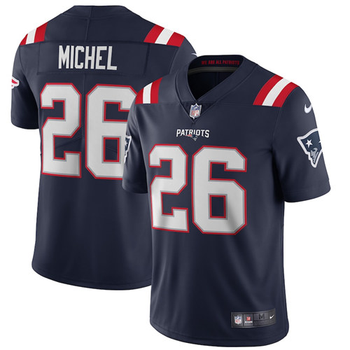 Men's New England Patriots #26 Sony Michel Navy 2020 Vapor Untouchable Limited Stitched NFL Jersey