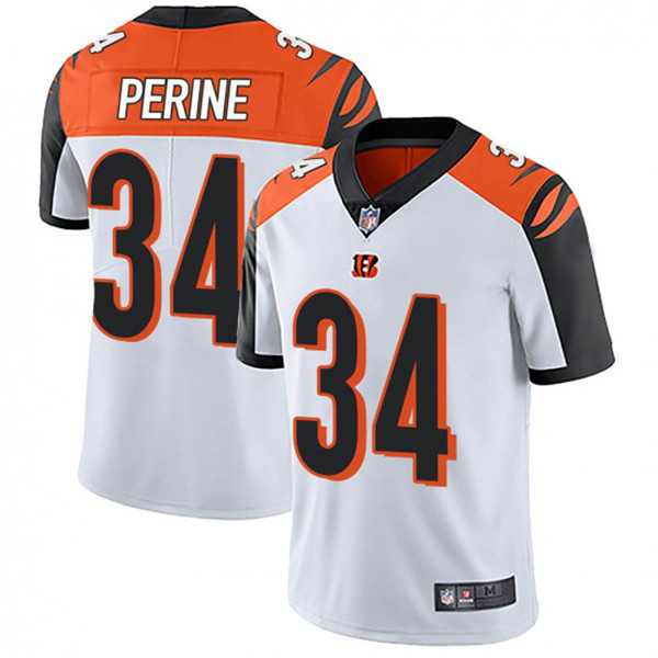 Men's Cincinnati Bengals #34 Samaje Perine White Vapor Untouchable Limited Stitched NFL Jersey