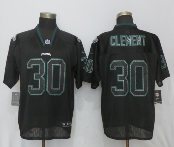 Men's Philadelphia Eagles #30 Corey Clement Black Lights Out Elite Stitched NFL Jersey