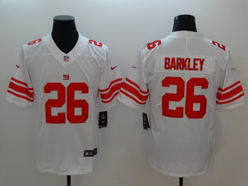Men's New York Giants #26 Saquon Barkley White 2018 NFL Draft Vapor Untouchable Limited Stitched Jersey