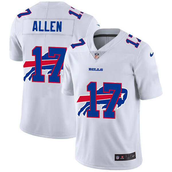 Men's Buffalo Bills #17 Josh Allen White Stitched NFL Jersey