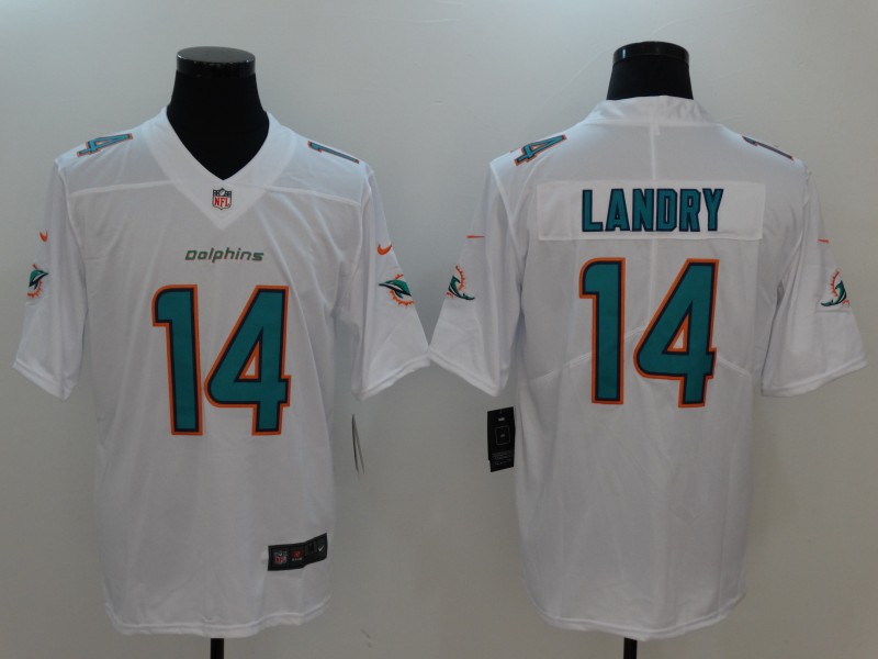 Men's Miami Dolphins #14 Jarvis Landry White Vapor Untouchable Player Limited Jersey
