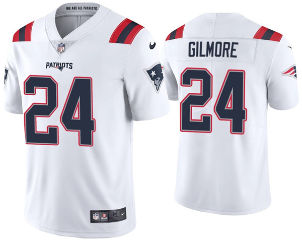 Men's New England Patriots #24 Stephon Gilmore 2020 White Vapor Untouchable Limited Stitched NFL Jersey