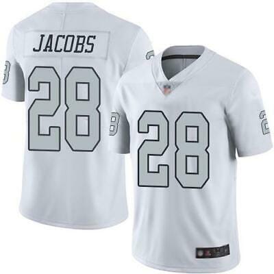 Men's Oakland Raiders #28 Josh Jacobs White Vapor Limited Stitched NFL Jersey