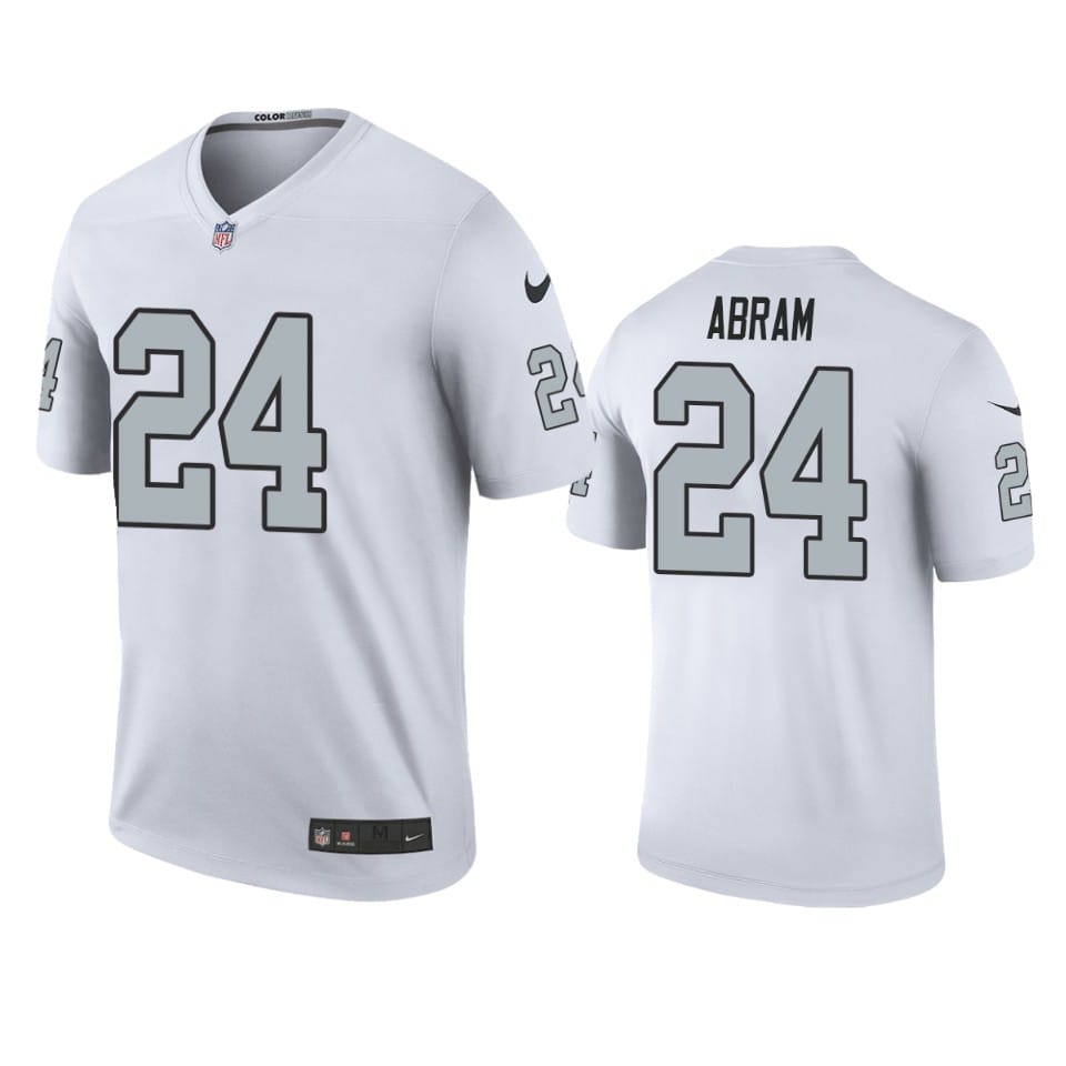 Men's Oakland Raiders #24 Johnathan Abram White Vapor Limited Stitched NFL Jersey
