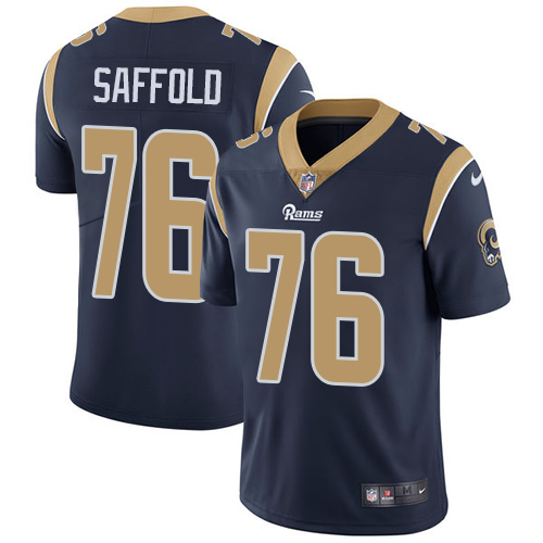 Men's Los Angeles Rams #76 Rodger Saffold Navy Blue Vapor Untouchable Limited Stitched NFL Jersey