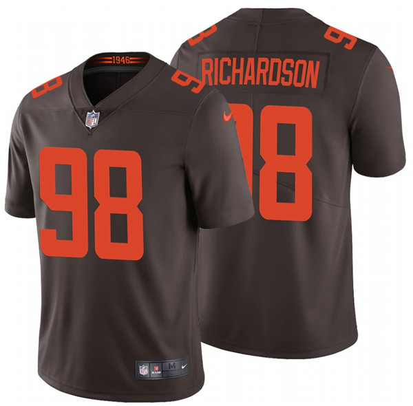 Men's Cleveland Browns #98 Sheldon Richardson New Brown Vapor Untouchable Limited Stitched Jersey