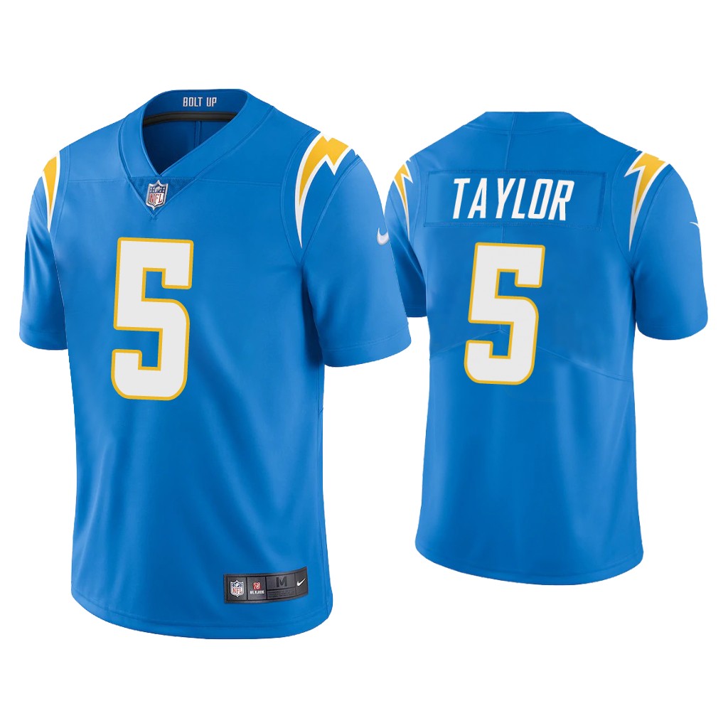 Men's Los Angeles Chargers #5 Tyrod Taylor 2020 Blue Vapor Untouchable Limited Stitched Jersey