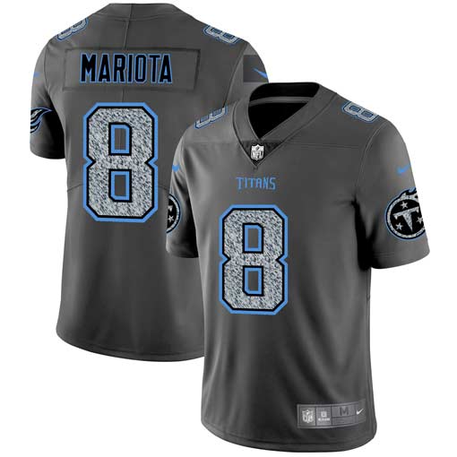Men's Tennessee Titans #8 Marcus Mariota 2019 Gray Fashion Static Limited Stitched NFL Jersey