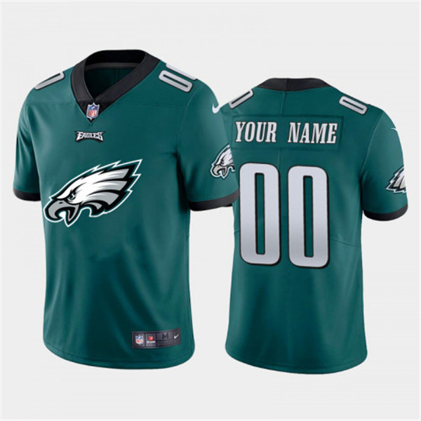 Men's Philadelphia Eagles ACTIVE PLAYER Custom Green 2020 Team Big Logo Limited Stitched Jersey