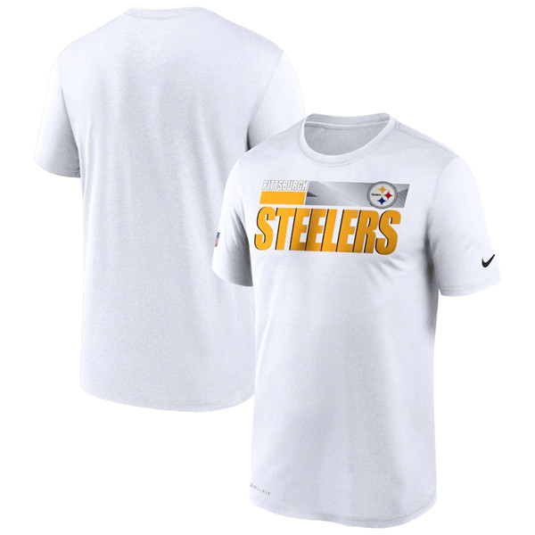Men's Pittsburgh Steelers 2020 White Sideline Impact Legend Performance NFL T-Shirt