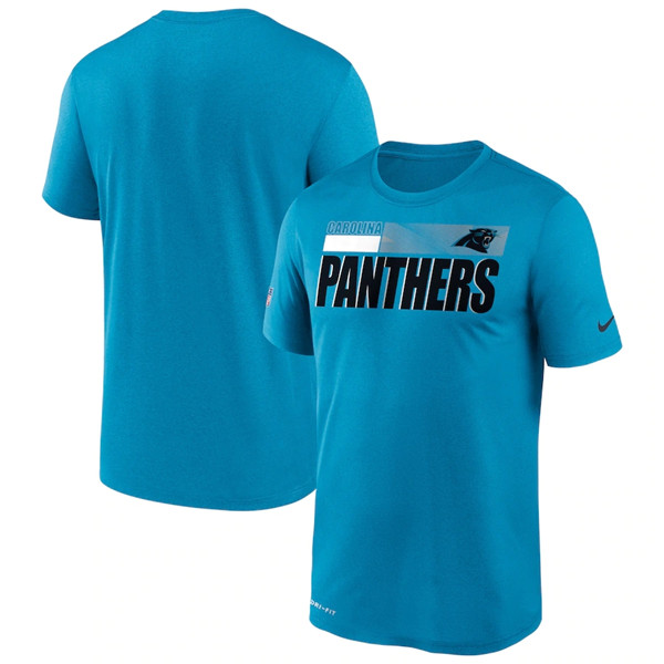 Men's Carolina Panthers 2020 Blue Sideline Impact Legend Performance NFL T-Shirt