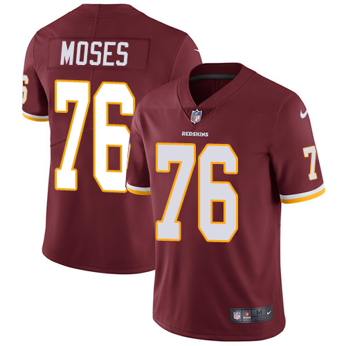 Men's Washington Redskins #76 Morgan Moses Burgundy Red Vapor Untouchable Limited Stitched NFL Jersey
