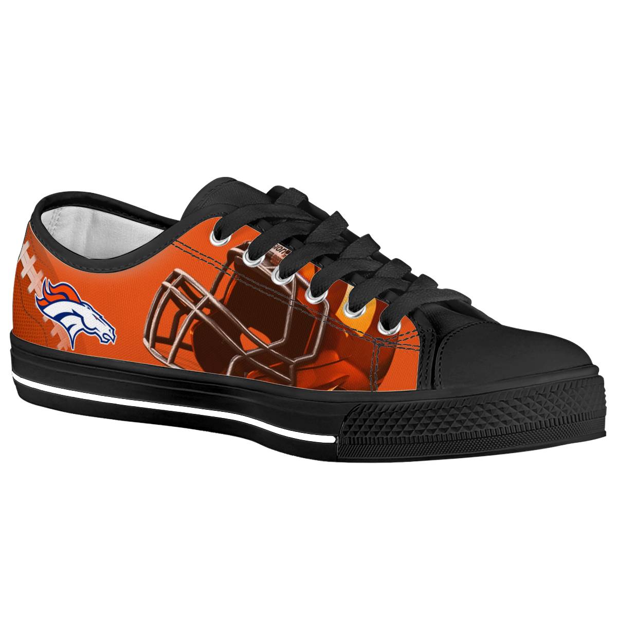 Women's Denver Broncos Low Top Canvas Sneakers 002