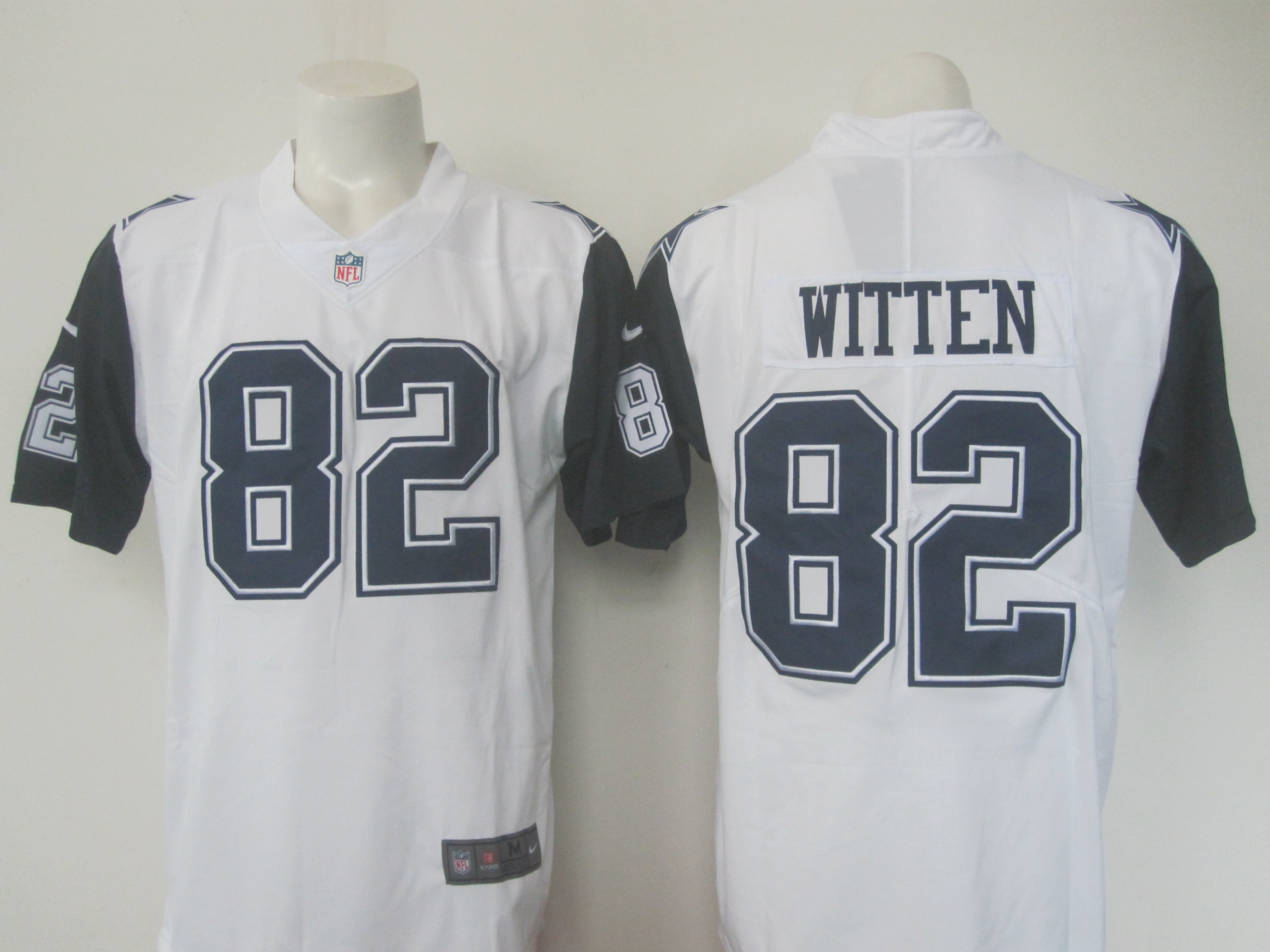 Men's Nike Cowboys# 82 Jason Witten White Limited Rush Stitched NFL Jersey