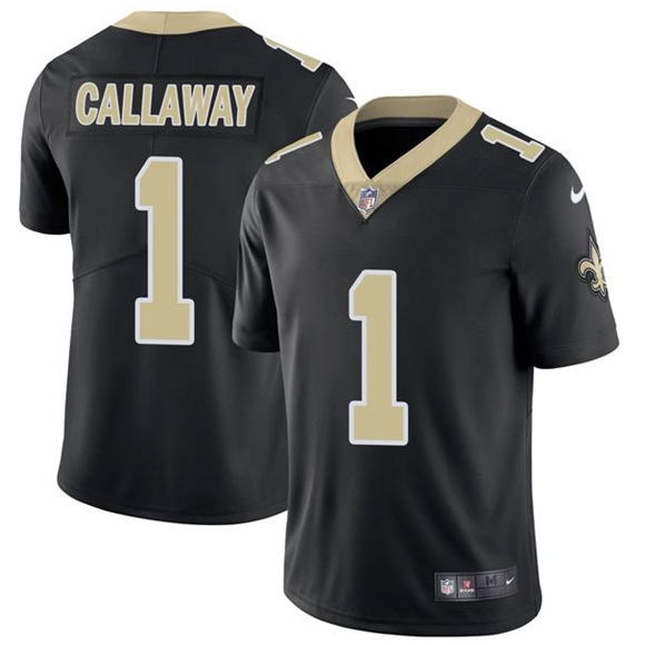 Men's New Orleans Saints Saints #1 Marquez Callaway Black 2021 Vapor Untouchable Limited Stitched Jersey