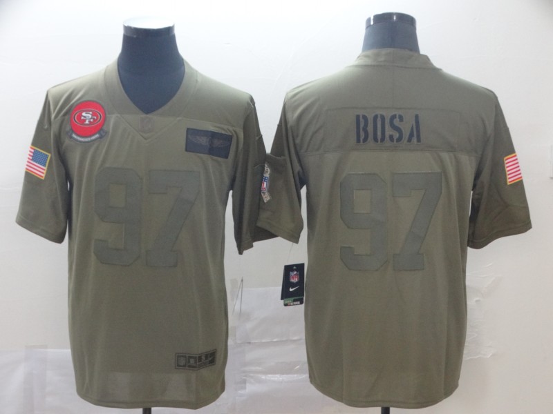 Men's San Francisco 49ers #97 Nick Bosa 2019 Camo Salute To Service Limited Stitched NFL Jersey