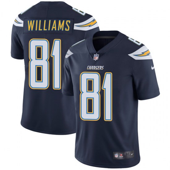Men's Los Angeles Chargers #81 Mike Williams Navy Blue Vapor Untouchable Limited Stitched NFL Jersey