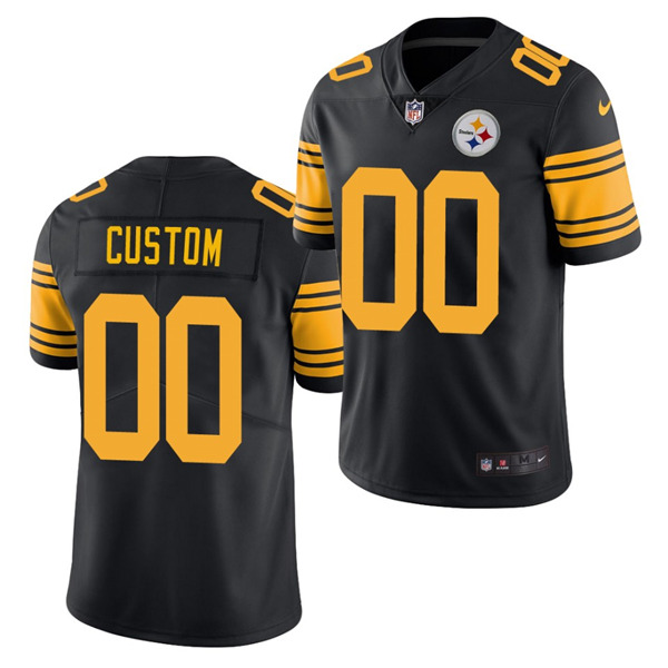 Men's Steelers ACTIVE PLAYER Black Custom Limited Stitched NFL Jersey ...
