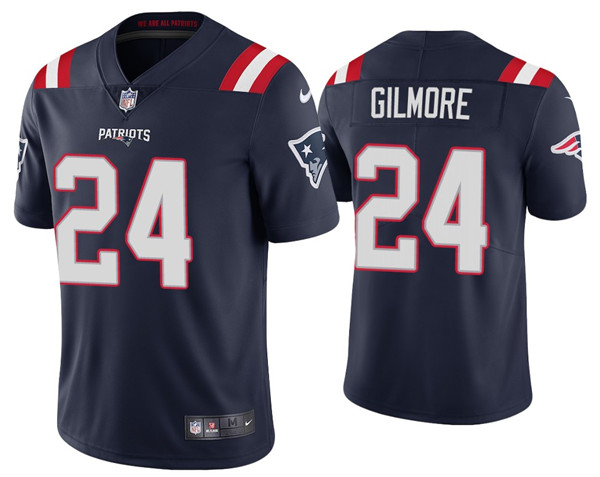 Men's New England Patriots #24 Stephon Gilmore 2020 Navy Vapor Untouchable Limited Stitched NFL Jersey