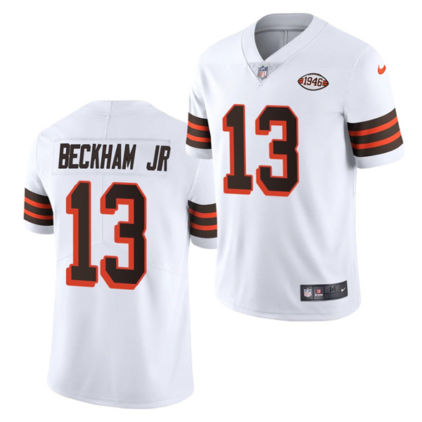 Men's Cleveland Browns #13 Odell Beckham Jr. 1946 Vapor Stitched Football Jersey (Check description if you want Women or Youth size)