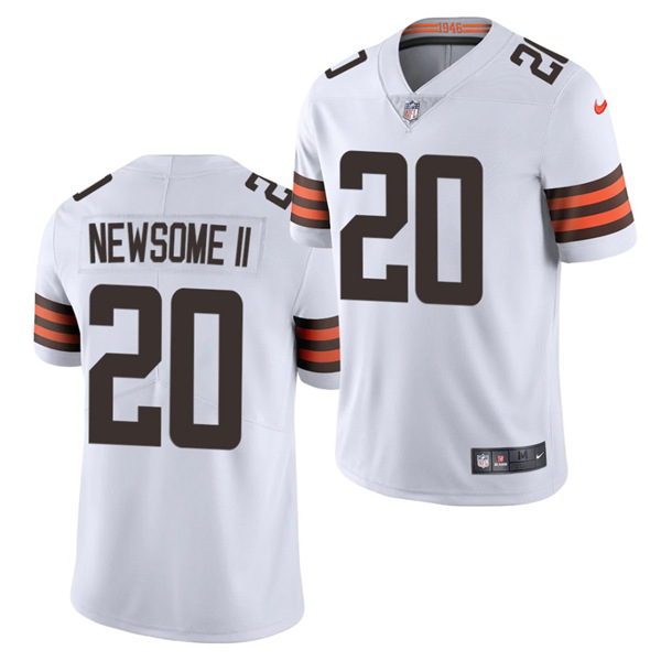 Men's Cleveland Browns #20 Greg Newsome II White 2021 Vapor Untouchable Limited Stitched NFL Jersey (Check description if you want Women or Youth size)
