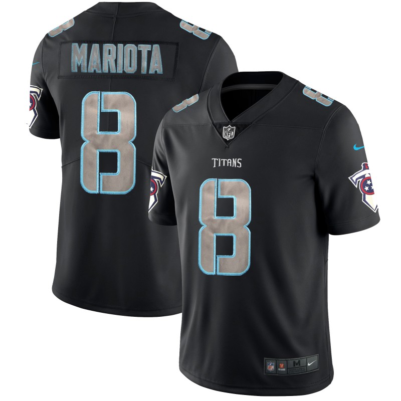 Men's Titans #8 Marcus Mariota 2018 Black Impact Limited Stitched NFL Jersey