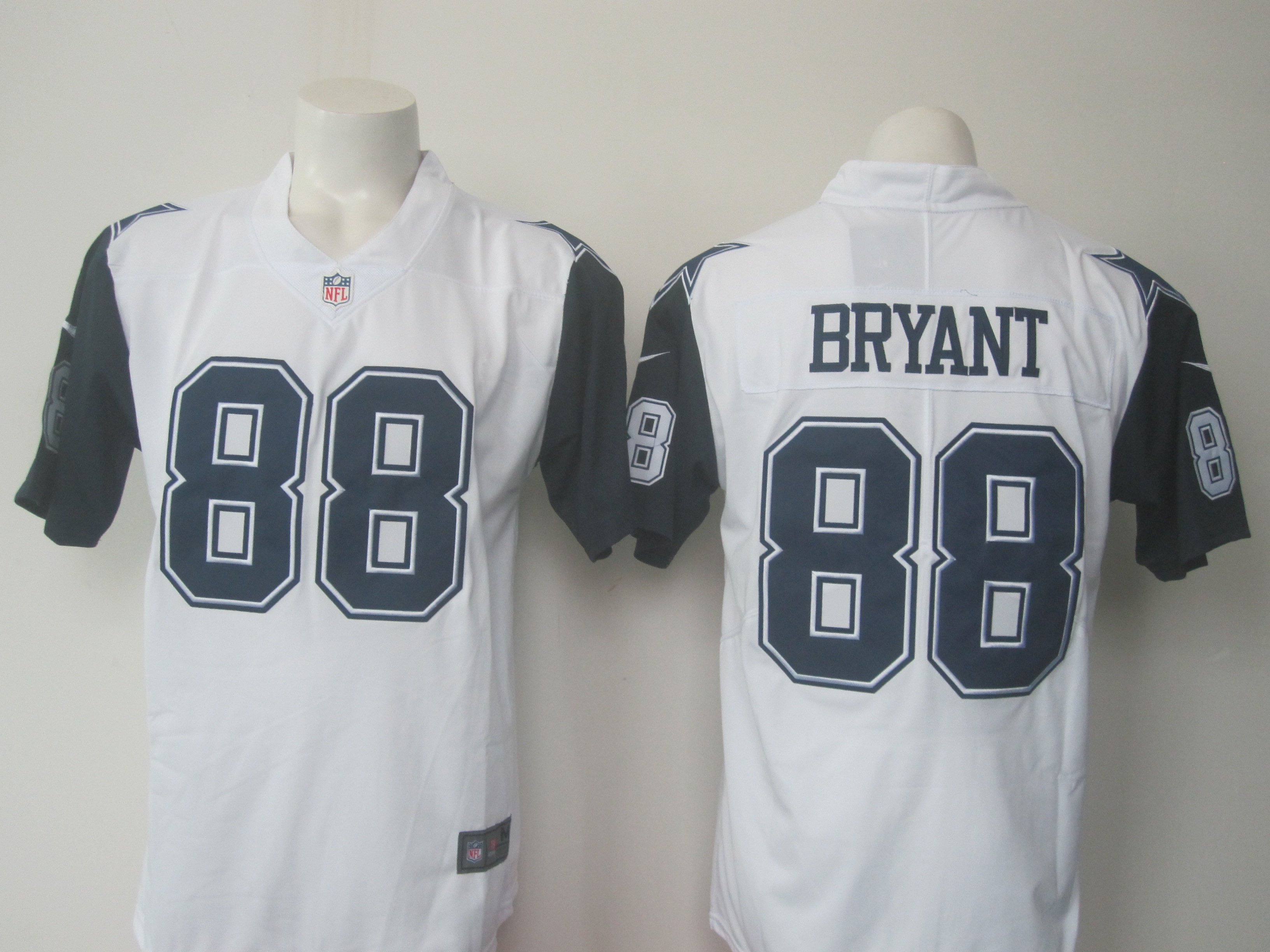 Men's Nike Cowboys #88 Dez Bryant White Limited Rush Stitched NFL Jersey