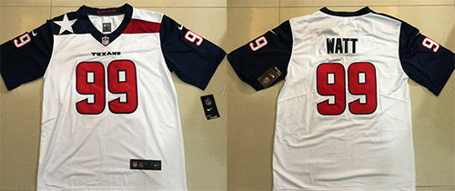 Men's Texans #99 J.J. Watt White Limited Stitched NFL Jersey