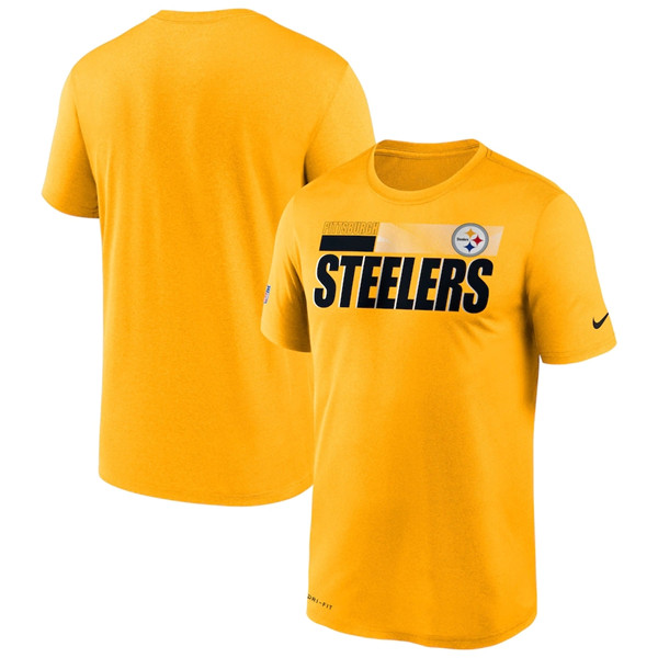 Men's Pittsburgh Steelers 2020 Gold Sideline Impact Legend Performance NFL T-Shirt