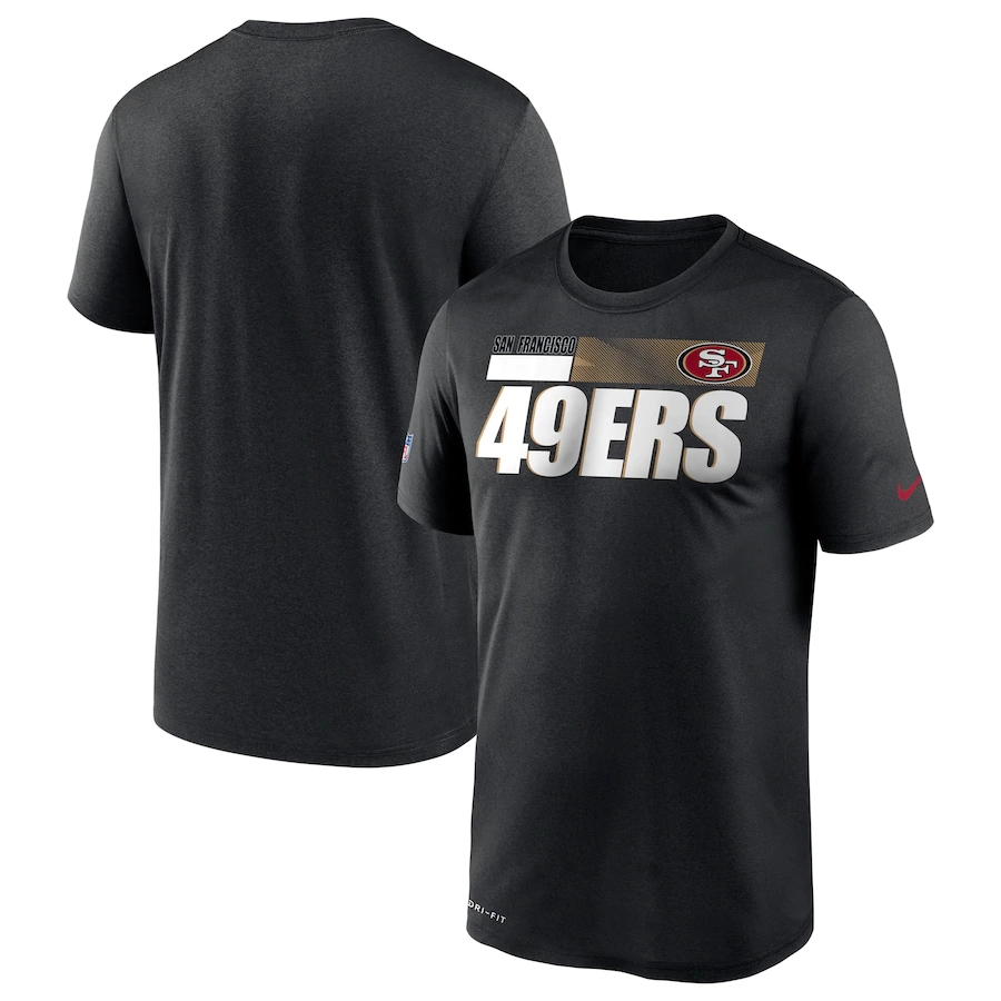 Men's San Francisco 49ers 2020 Black Sideline Impact Legend Performance NFL T-Shirt
