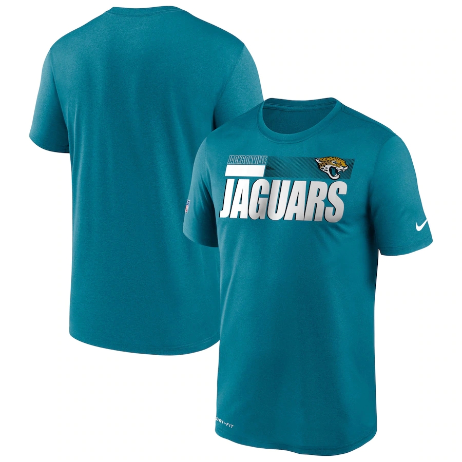 Men's Jacksonville Jaguars 2020 Teal Sideline Impact Legend Performance NFL T-Shirt