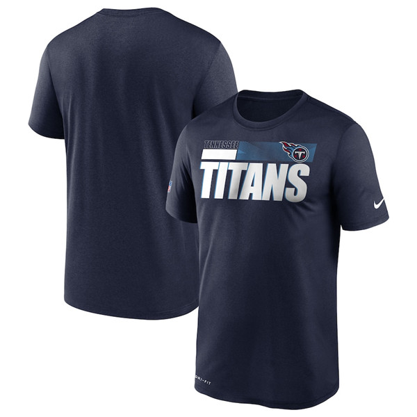 Men's Tennessee Titans 2020 Navy Sideline Impact Legend Performance NFL T-Shirt