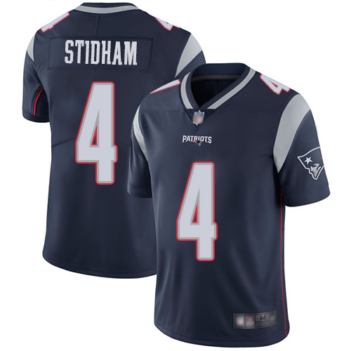 Men's New England Patriots #4 Jarrett Stidham Navy Vapor Untouchable Limited Stitched NFL Jersey