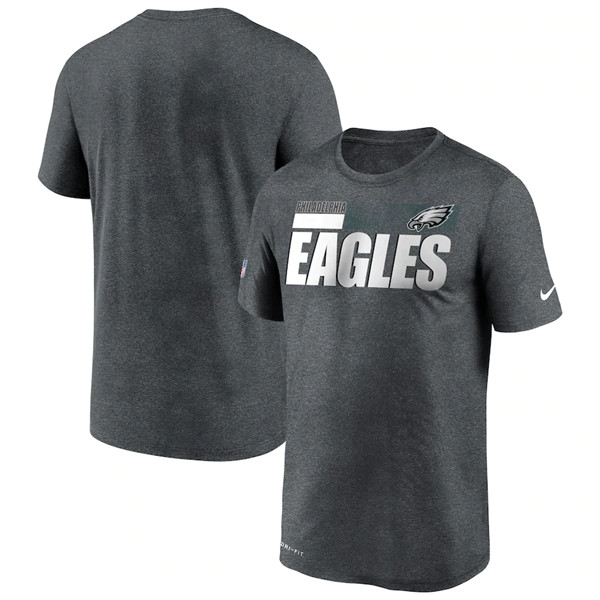 Men's Philadelphia Eagles 2020 Grey Sideline Impact Legend Performance NFL T-Shirt