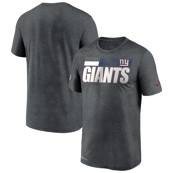 Men's New York Giants 2020 Grey Sideline Impact Legend Performance NFL T-Shirt