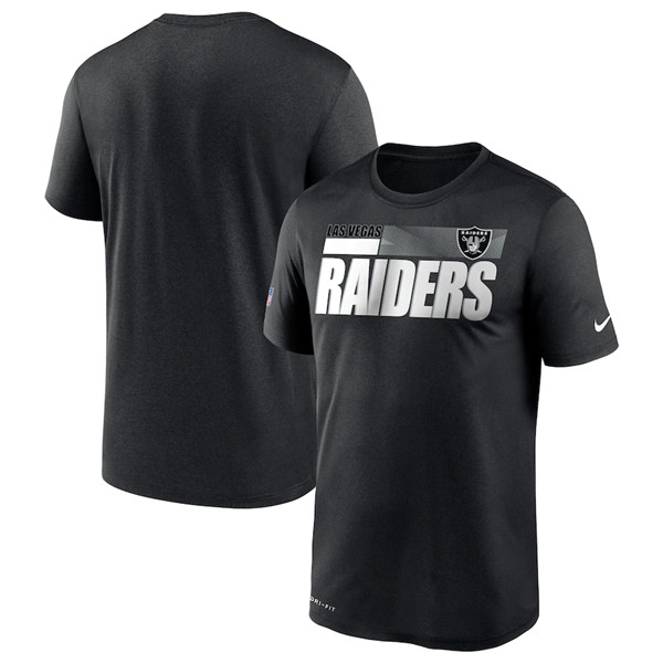 Men's Las Vegas Raiders 2020 Black Sideline Impact Legend Performance NFL T-Shirt