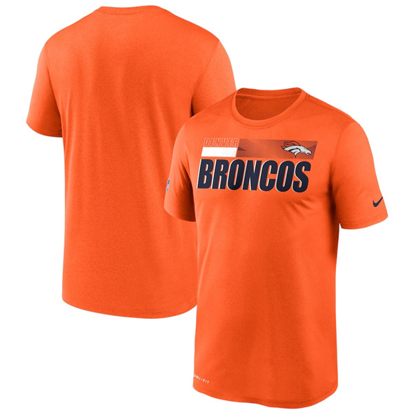 Men's Denver Broncos 2020 Orange Sideline Impact Legend Performance NFL T-Shirt