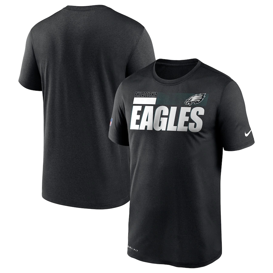 Men's Philadelphia Eagles 2020 Black Sideline Impact Legend Performance NFL T-Shirt