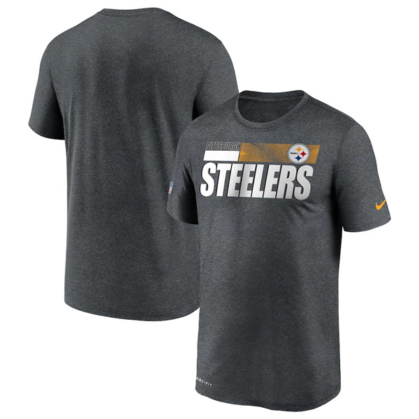 Men's Pittsburgh Steelers 2020 Grey Sideline Impact Legend Performance NFL T-Shirt