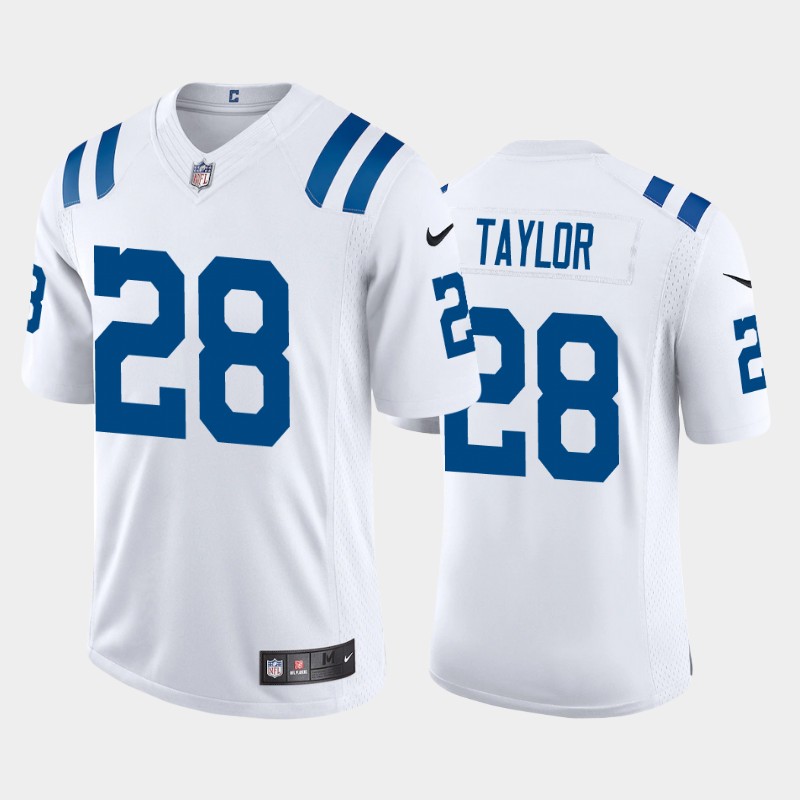 Men's Colts #28 Jonathan Taylor 2020 White Draft Vapor Limited Stitched NFL Jersey
