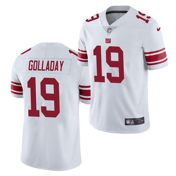 Men's New York Giants #19 Kenny Golladay White NFL Stitched Jersey (Check description if you want Women or Youth size)